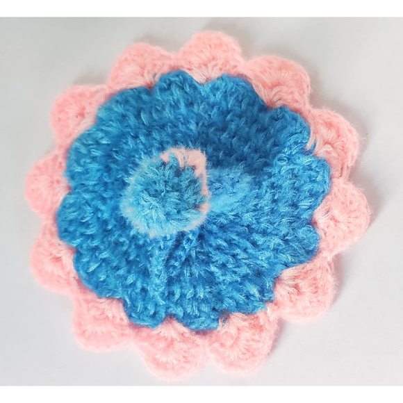 Laddu Gopal Ji Woolen Dresses Blue And Pink With Blue Pink Cap With Big Flower😎 - Picture 2 of 4